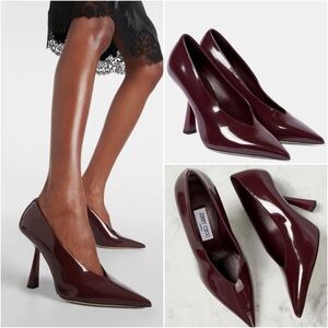 New Jimmy Choo Maryanne 100 patent leather pump $895 36.5